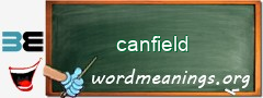 WordMeaning blackboard for canfield